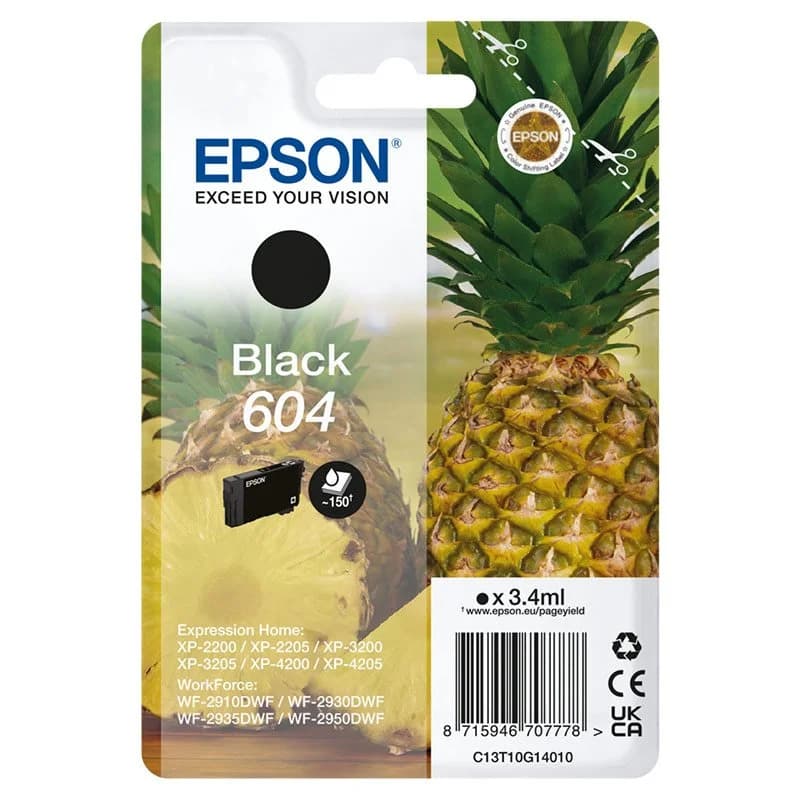 Tinteiro Epson Original Singlepack Preto 604 Ink