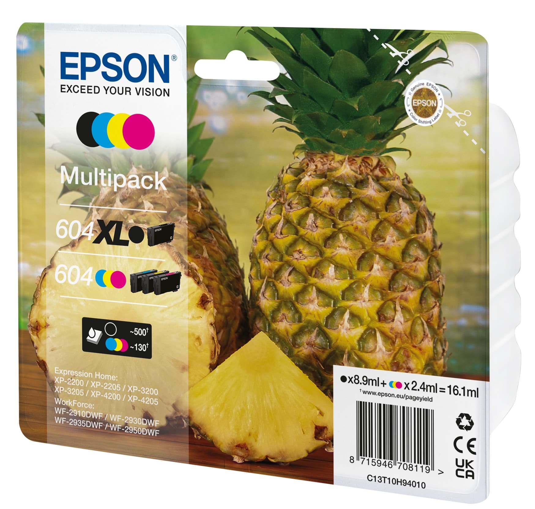 Tinteiro Epson Original Multipack 3-colours 604 Standard + Preto 604XL Ink