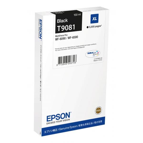 Tinteiro Epson Cartucho T9081 XL Preto