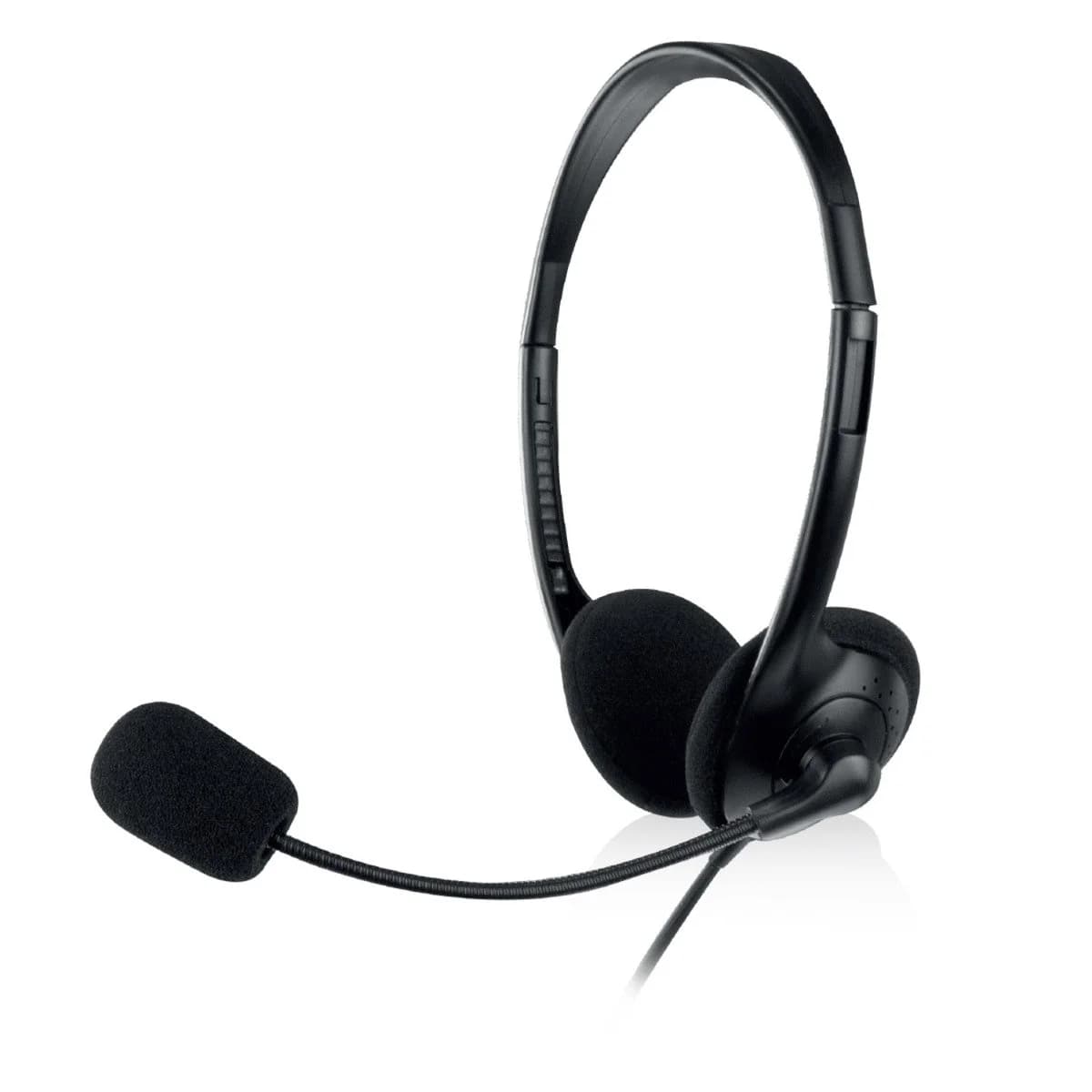 Ewent EW3563 Binaural Fita de Cabeça Black Conjunto de Auscultadores e Microfone - EW3563