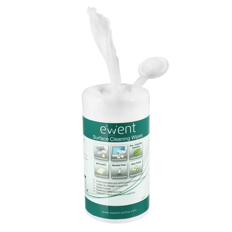 Pack de Toalhetes Húmidos Ewent para Limpeza (100 unidades)