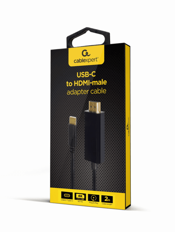 Gembird Cabo USB-C para HDMI 4K 60Hz 2m Preto