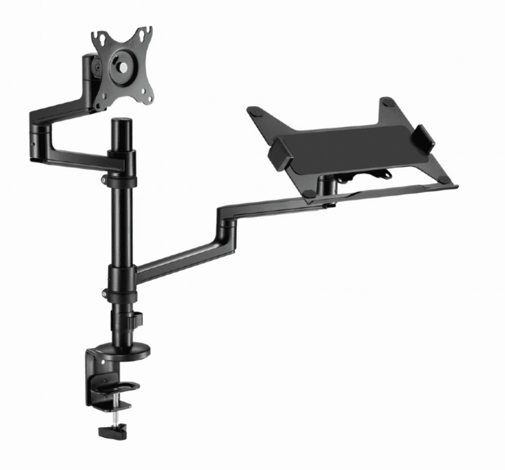 Suporte de Secretária Gembird MA-DA-04 Monitor + Notebook Desk Mount Preto