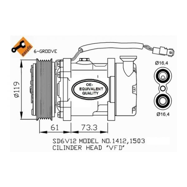 NRF - 32275 - Compressor, ar condicionado - 8718042017147