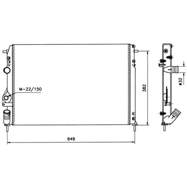 NRF - 58198 - Radiador, arrefecimento do motor - 8718042041111