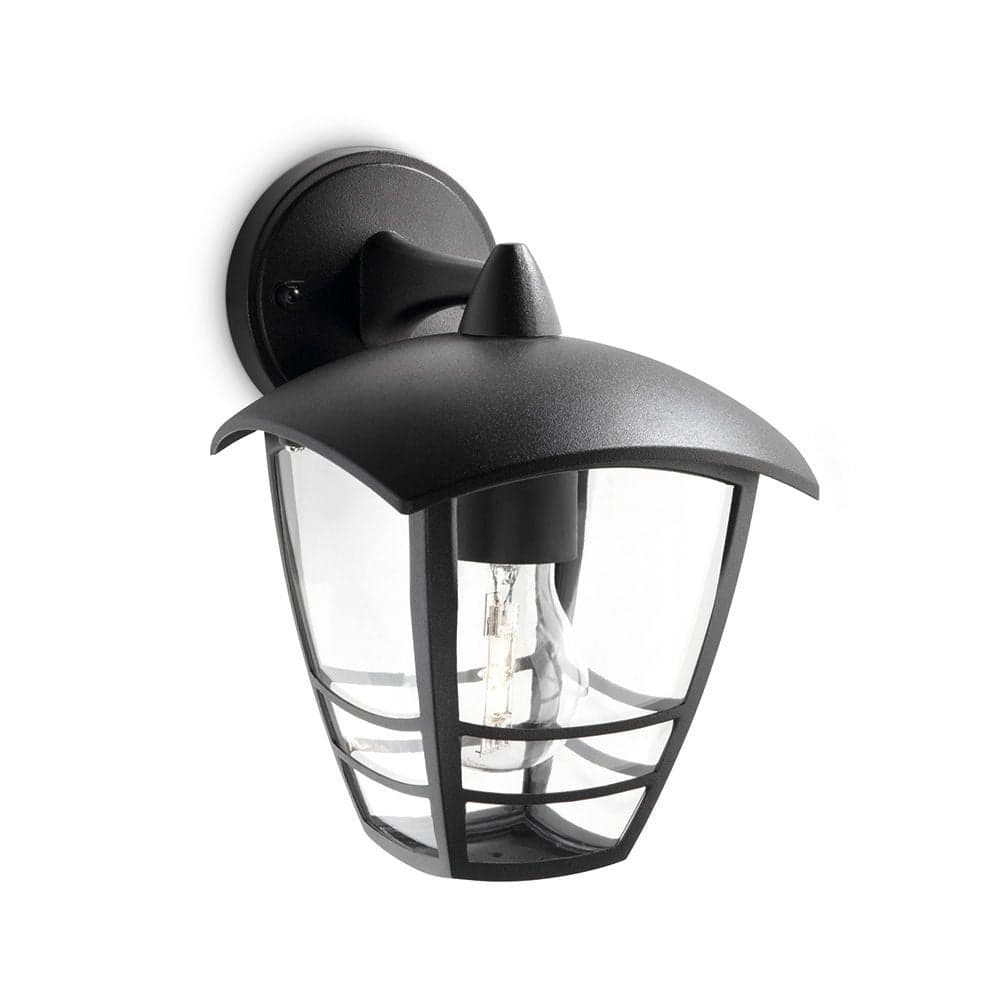CANDEEIRO DE PAREDE EXTERIOR INV. 1X60W PRETO MOD. CREEK PHILIPS