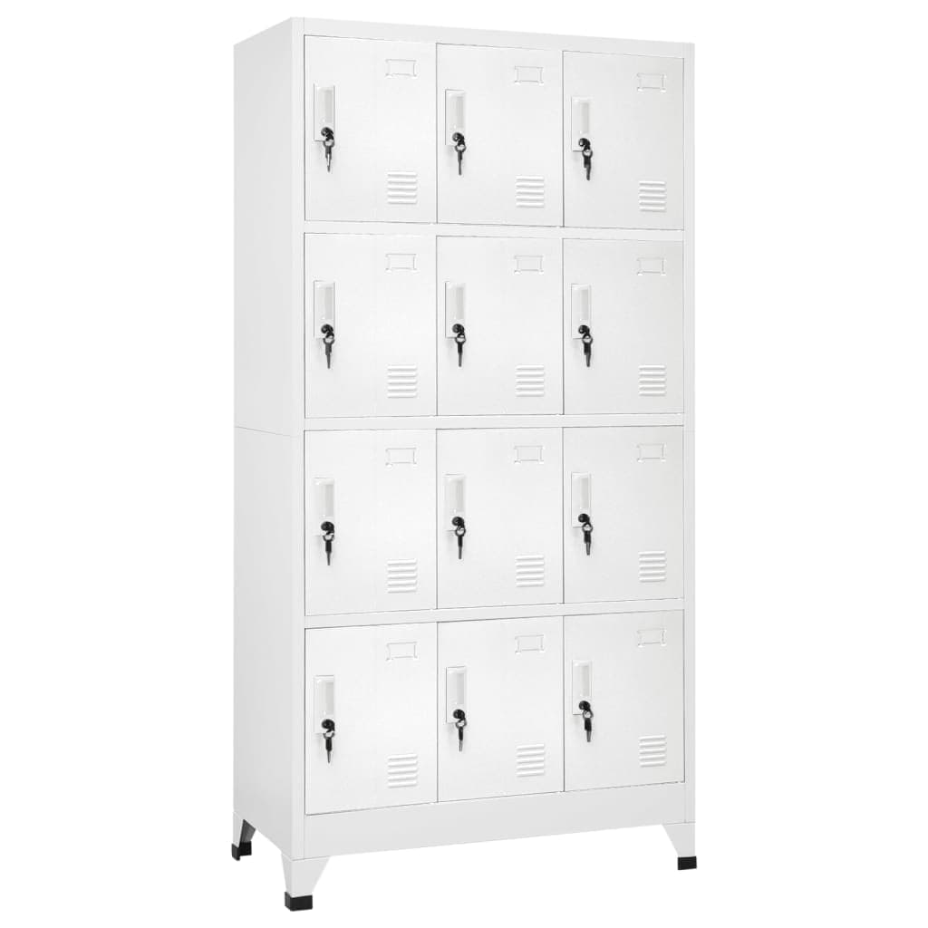 vidaXL Cacifo com 12 compartimentos 90x45x180 cm
