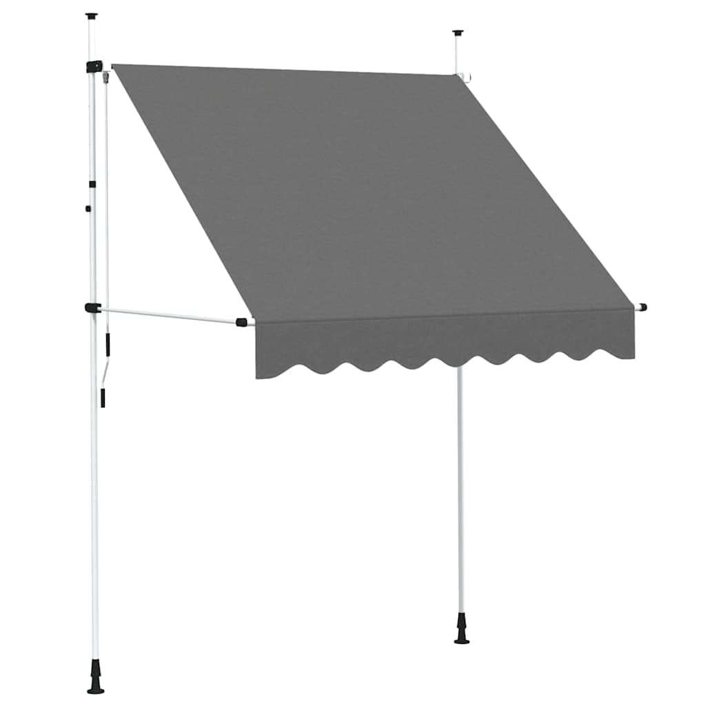 vidaXL Toldo retrátil manual 200 cm antracite