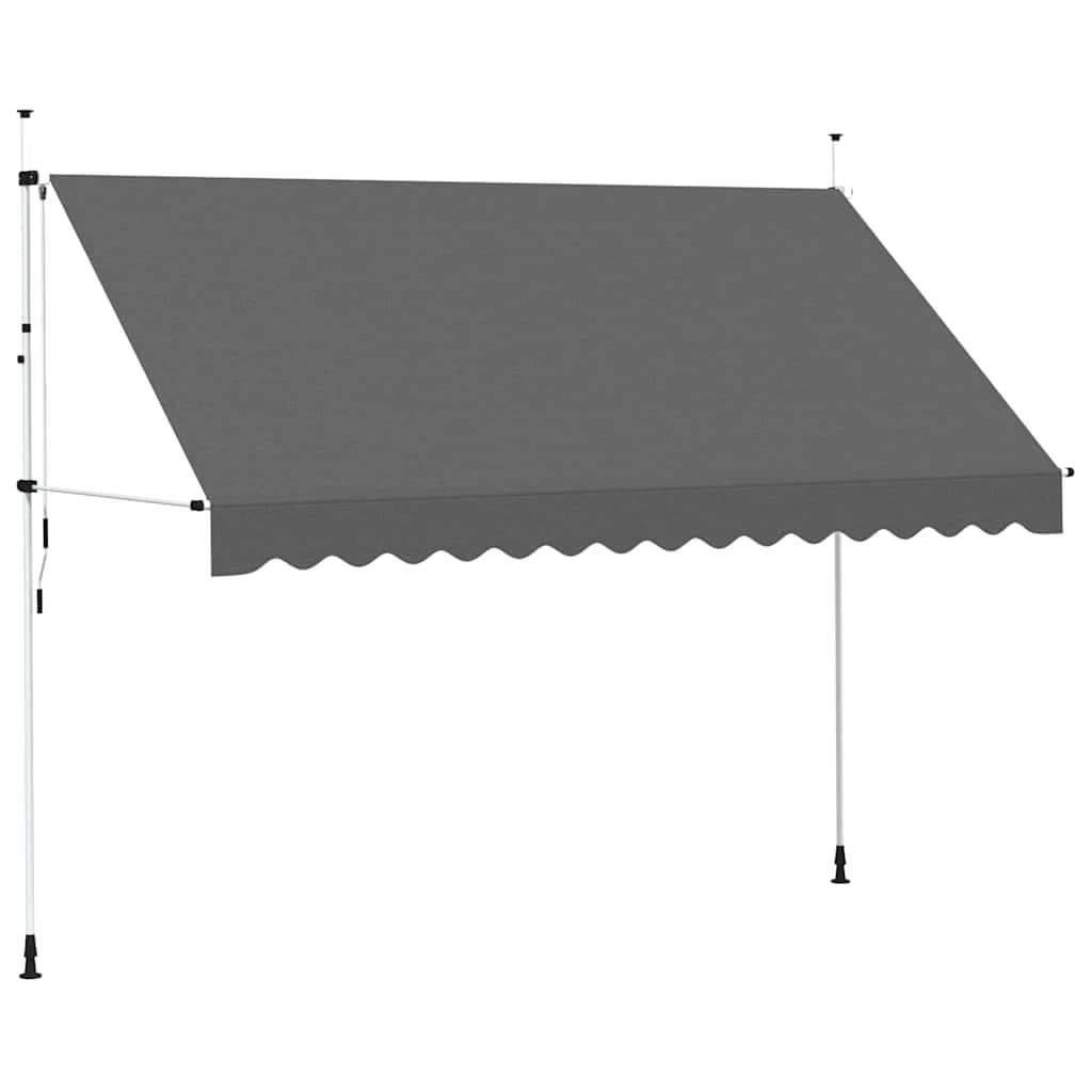 vidaXL Toldo retrátil manual 350 cm antracite