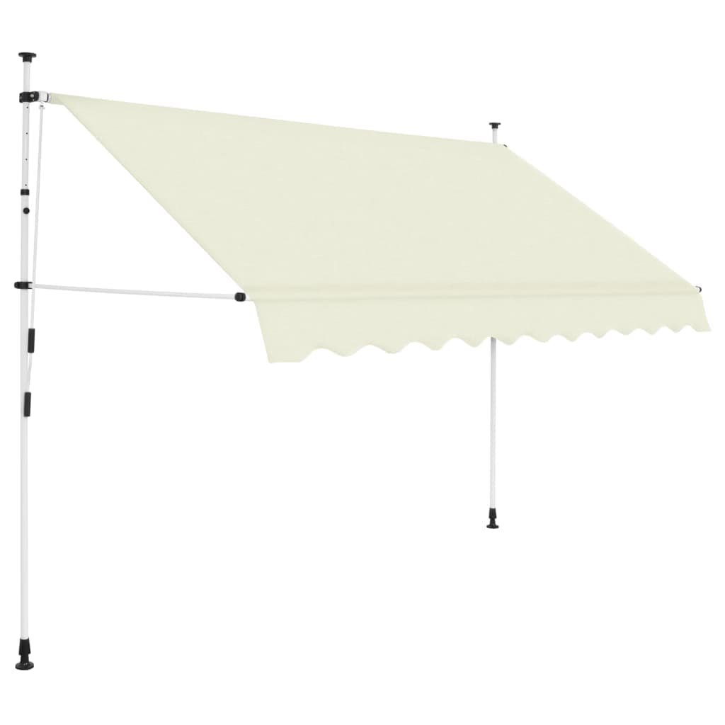 vidaXL Toldo retrátil manual 250 cm creme