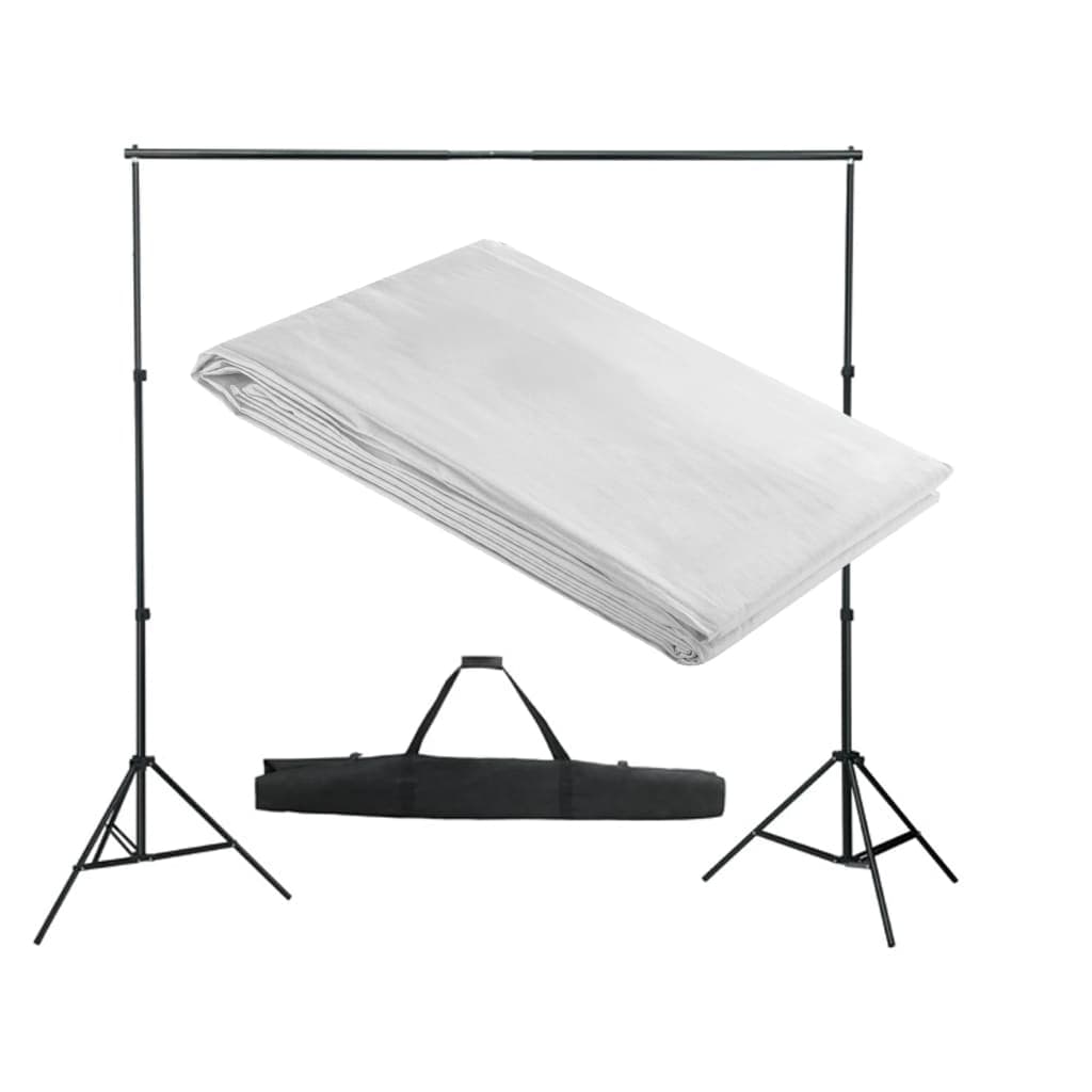 vidaXL Sistema porta-fundos 300 x 300 cm branco