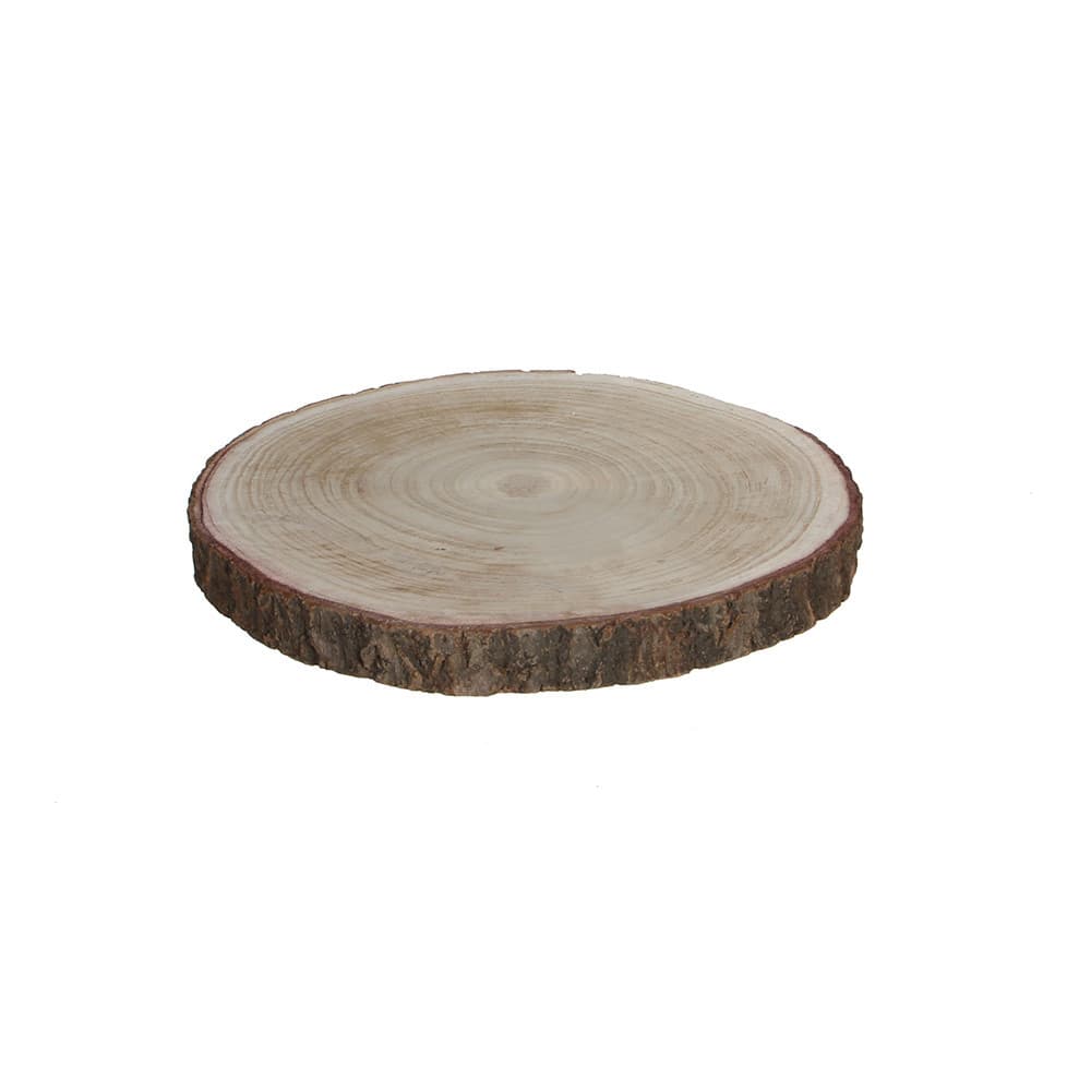 Base decorativa tronco de madeira ø30x3cm