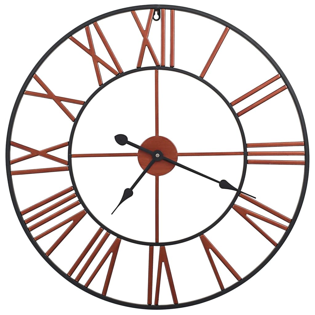 vidaXL Relógio de parede metal 58 cm vermelho