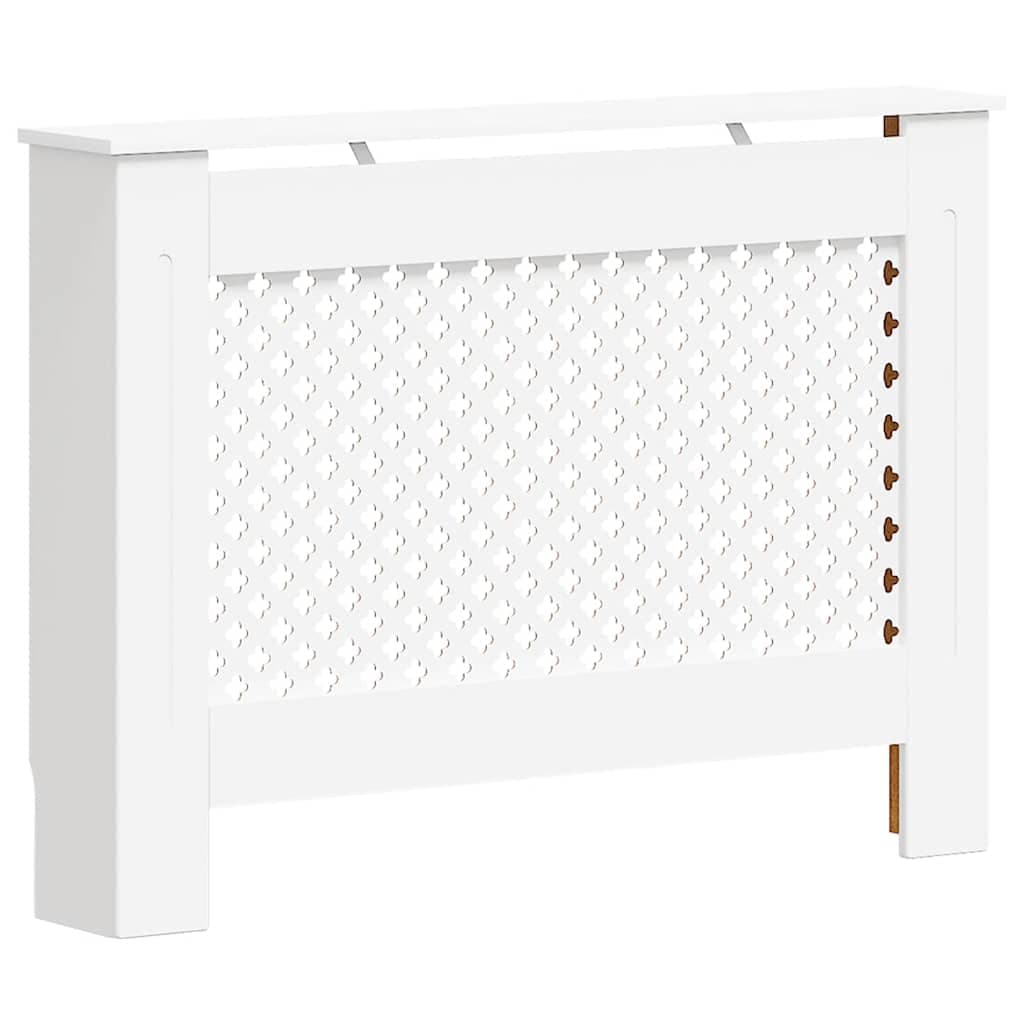 vidaXL Cobertura de radiador 112x19x81,5 cm MDF branco