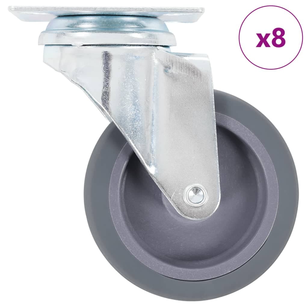 vidaXL 8 pcs rodas giratórias 75 mm
