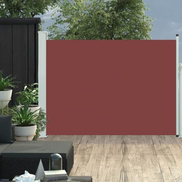 vidaXL Toldo Lateral Retrátil para Pátio 120x500 cm Castanho - 3865109097