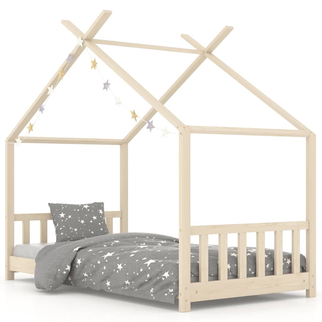 vidaXL Estrutura de cama para crianças 80x160 cm pinho maciço