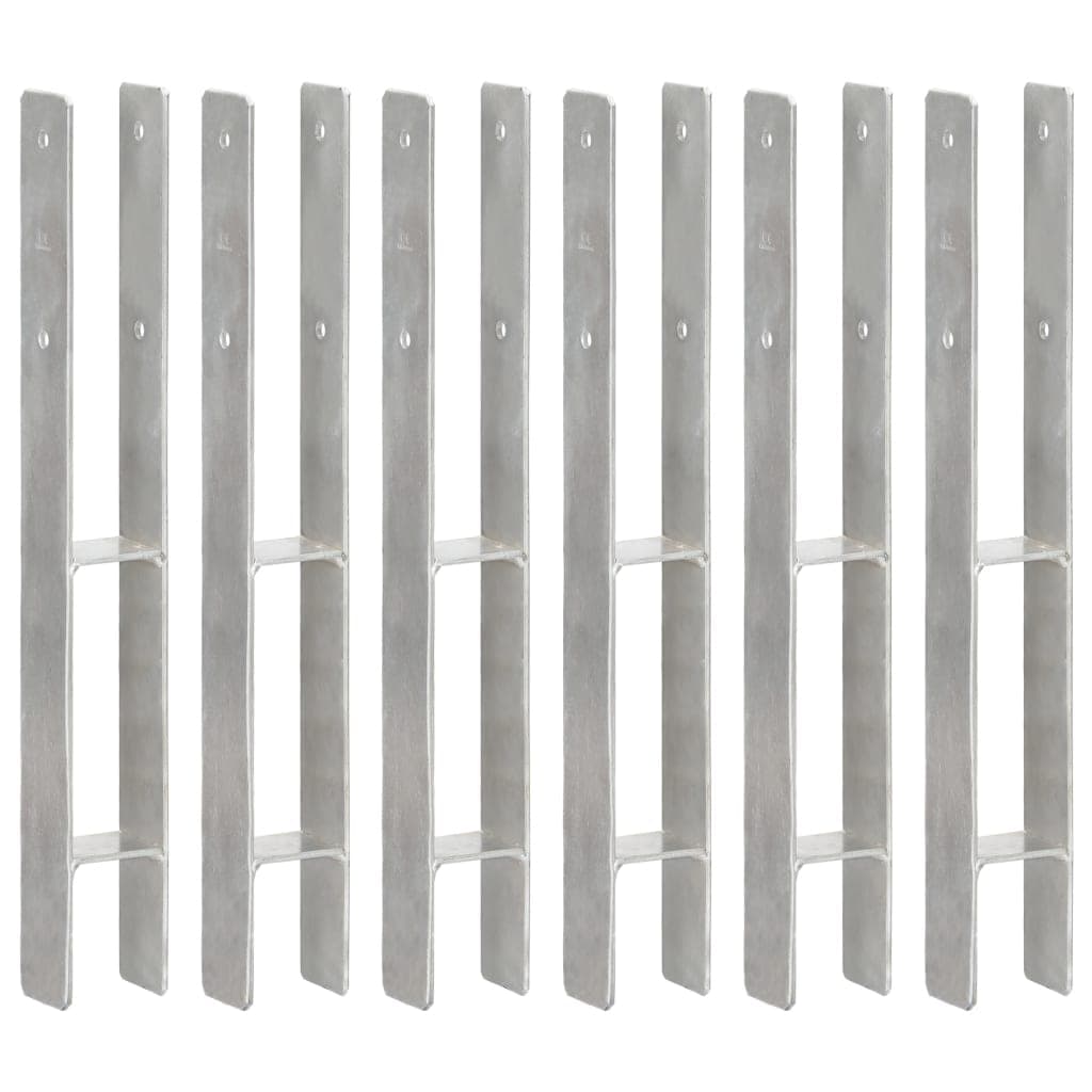 Âncoras de Vedação 6 Peças 7x6x60 cm Aço Galvanizado Prateado - 145294