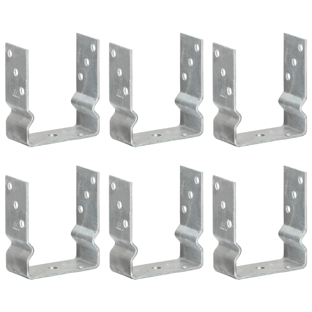 Âncoras de Vedação 6 Peças 12x6x15 cm Aço Galvanizado Prateado - 145339