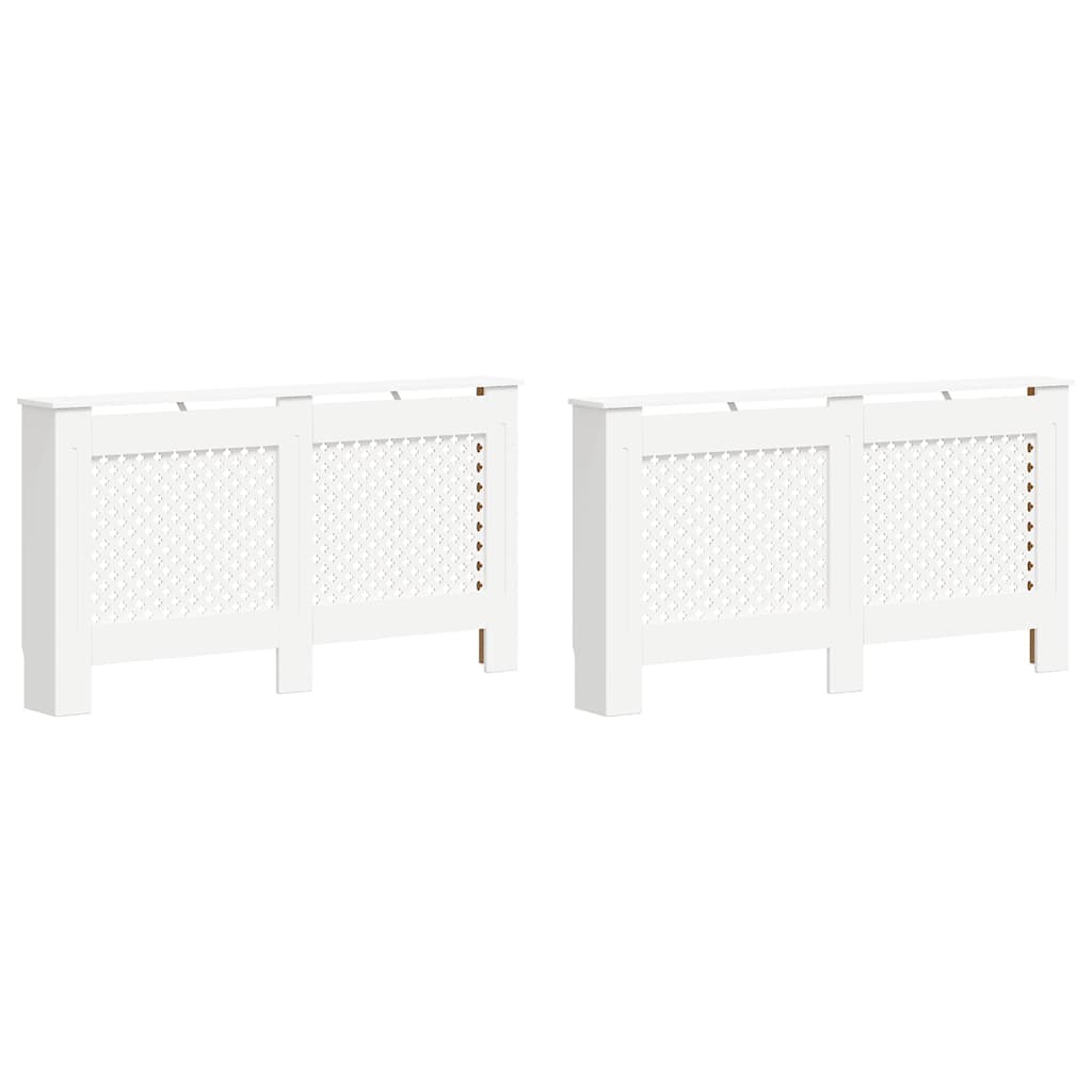 vidaXL Coberturas de radiador 2 pcs 152x19x81,5 cm MDF branco