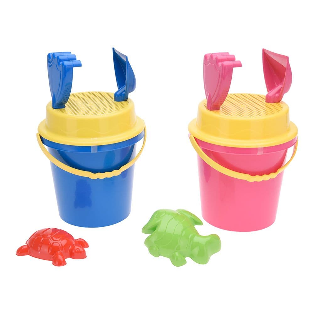 CONJUNTO DE BALDE DE PRAIA INFANTIL 17CM COM 5 ACESSÓRIOS