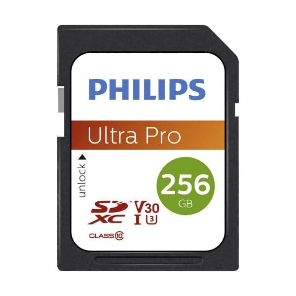 Philips Cartão Memória SDXC Card 256GB Class 10 UHS-I U3 V30 - FM25SD65B/00