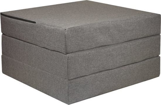 Colchão dobrável 195x65x10 cm cinzento