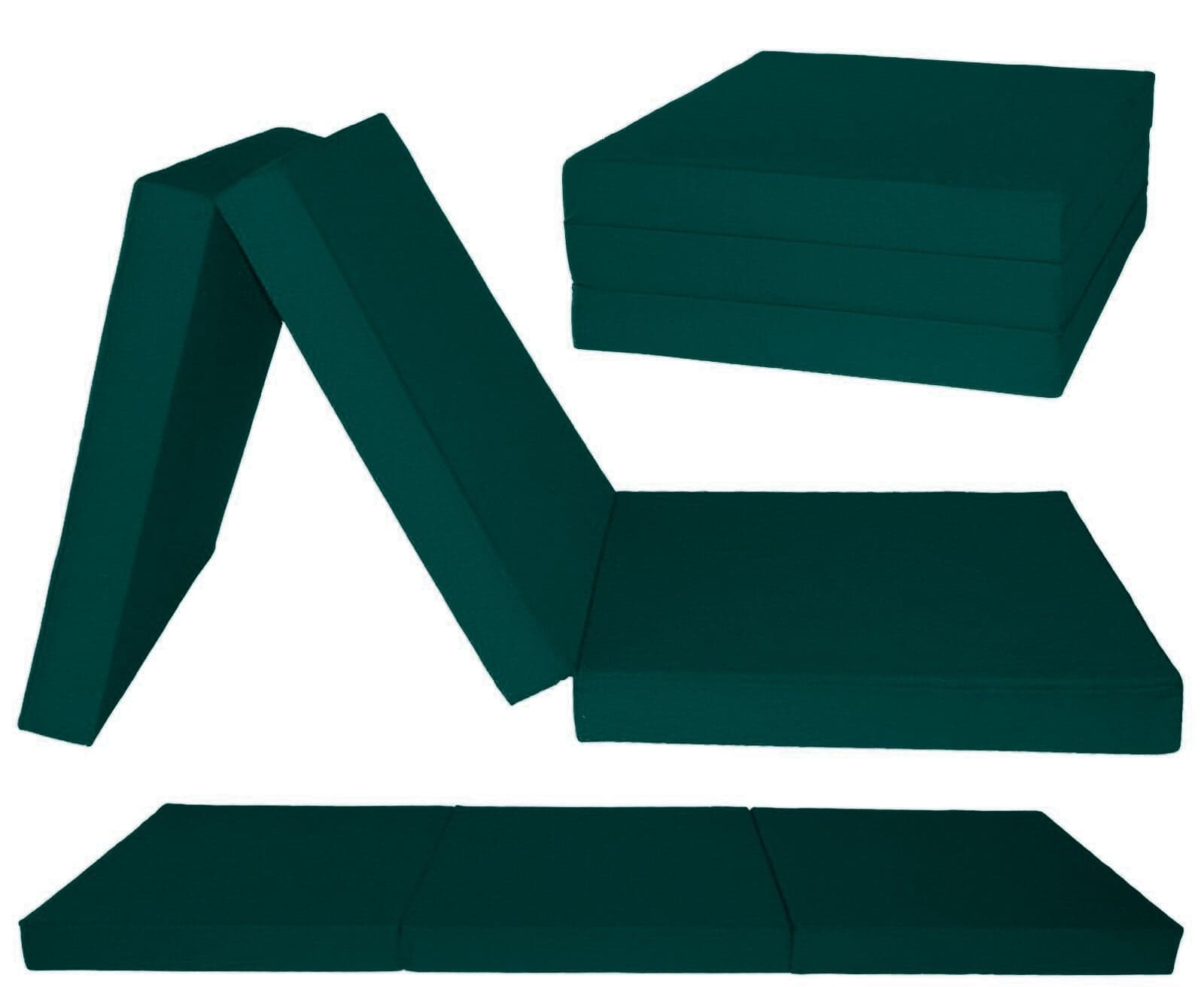 Colchão de campismo extra espesso 195x80x15 cm verde
