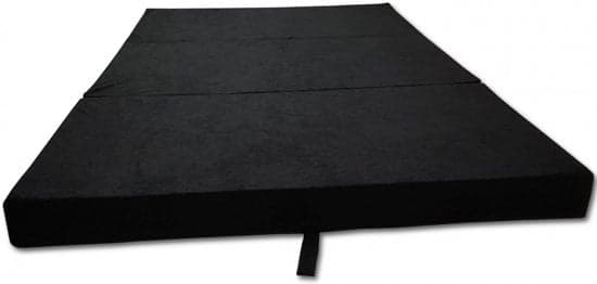 Colchão dobrável 80x200x10 cm preto