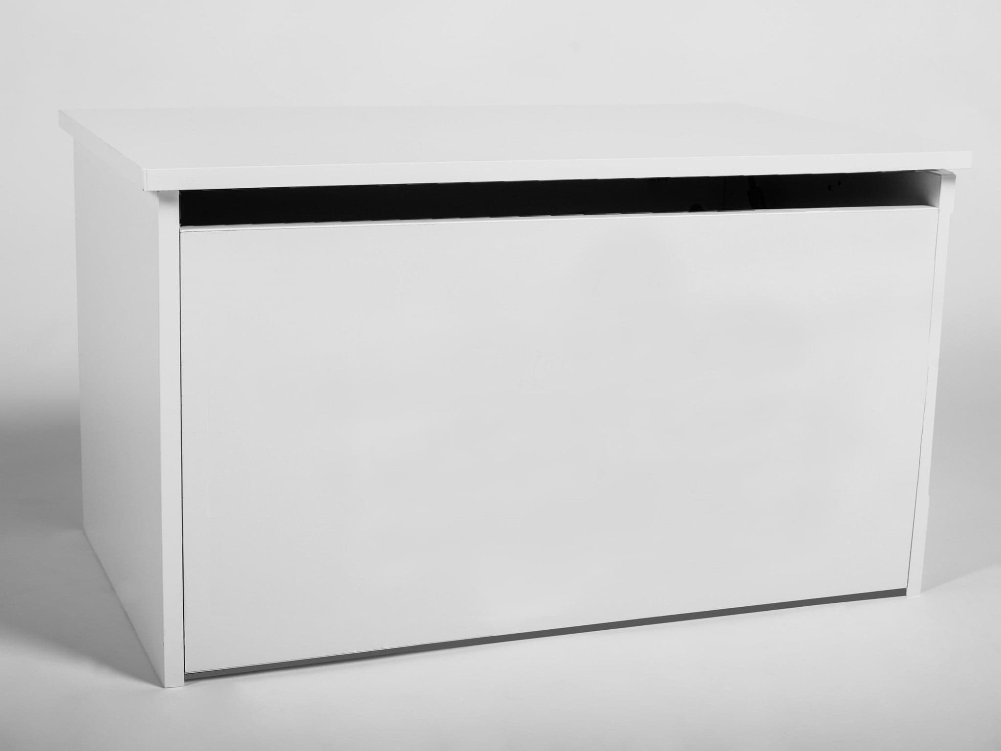 Baú de brinquedos 73x42x40 cm branco com tampa
