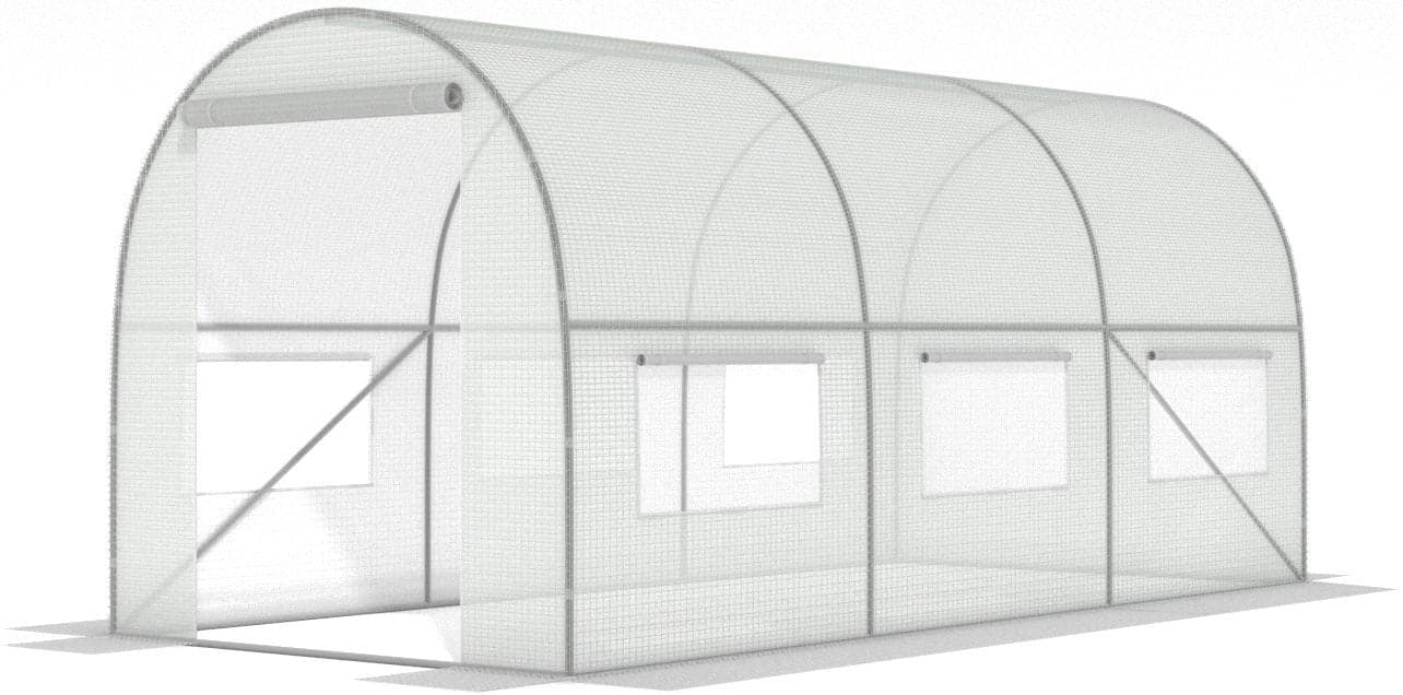 Estufa de jardim 3 x 2 x 2 m com 6 janelas 6 m²