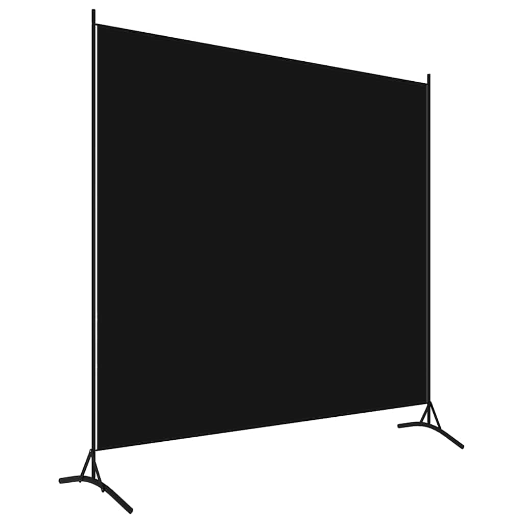 vidaXL Divisória com 1 painel 175x180 cm preto