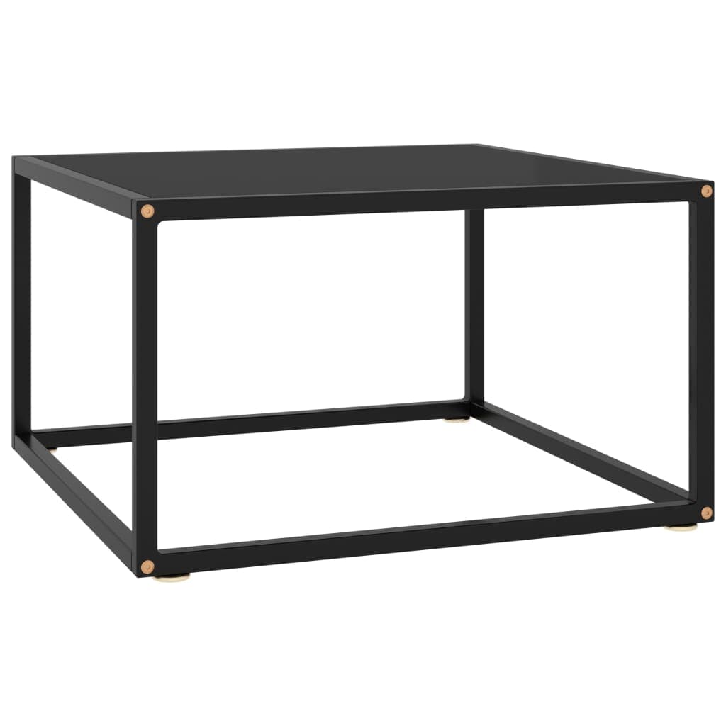 vidaXL Mesa de centro 60x60x35 cm vidro preto