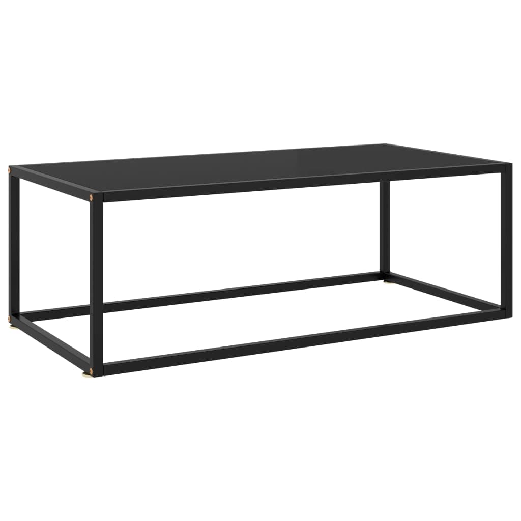 vidaXL Mesa de centro 100x50x35 cm vidro preto