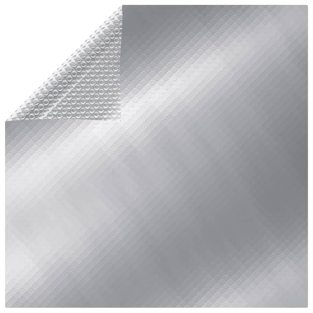 vidaXL Cobertura retangular para piscina 600x400 cm PE prateado