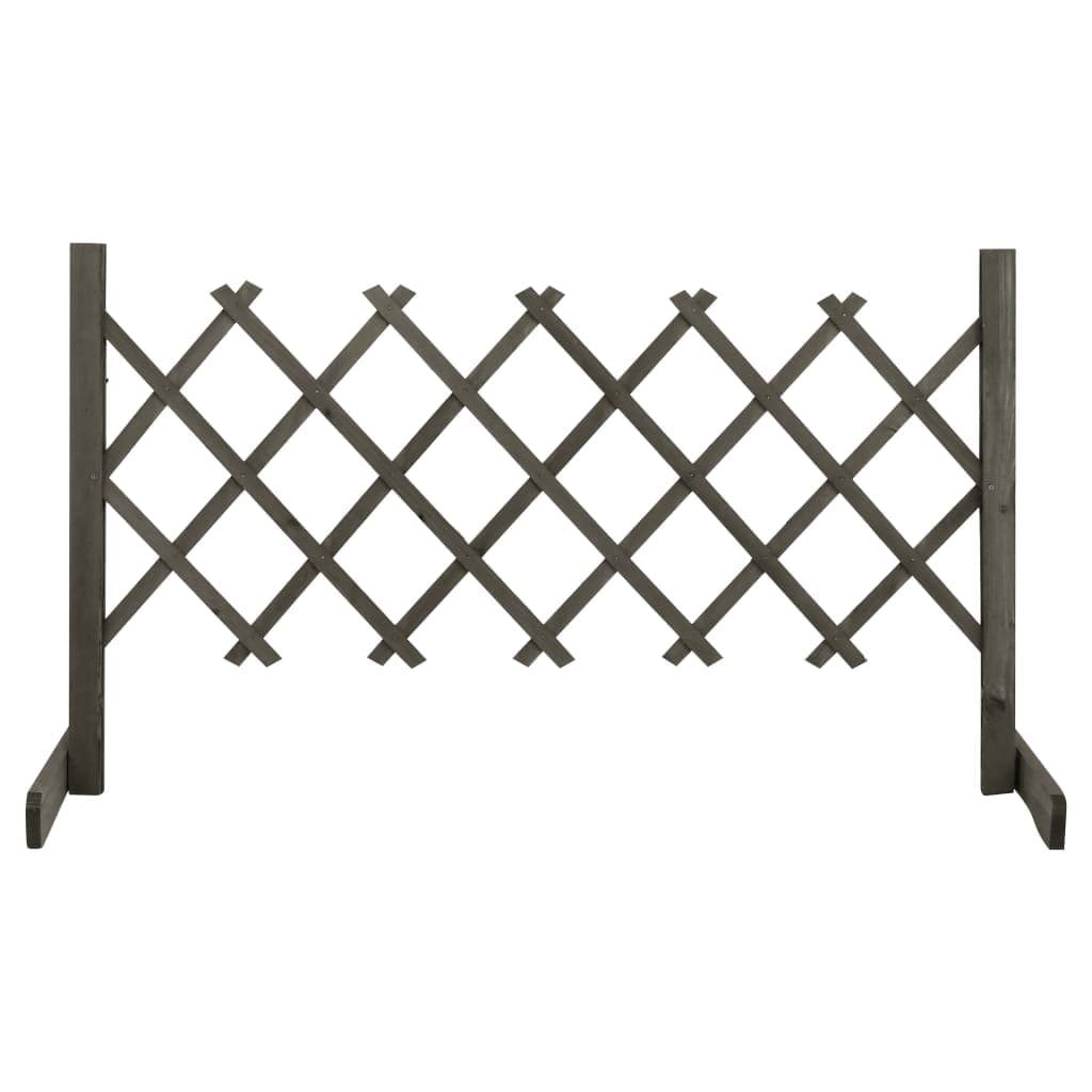 vidaXL Vedação em treliça para jardim 120x60 cm abeto maciço cinzento