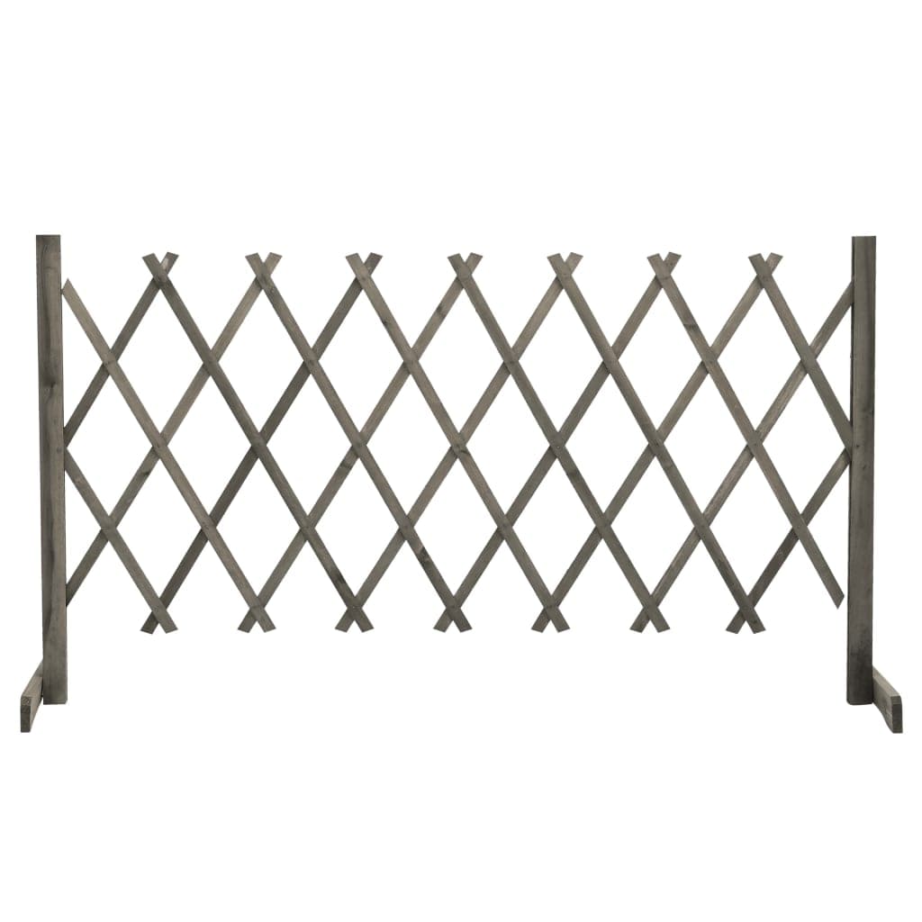 vidaXL Vedação em treliça para jardim 150x80 cm abeto maciço cinzento