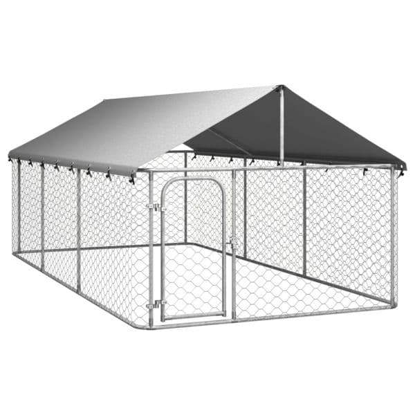 Canil com Telhado de Exterior 400x200x150 cm - 171499