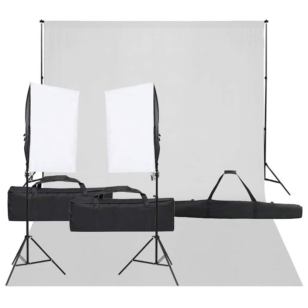 Kit de Estúdio Fotográfico com Conjunto de Iluminação e Fundo - 3094746