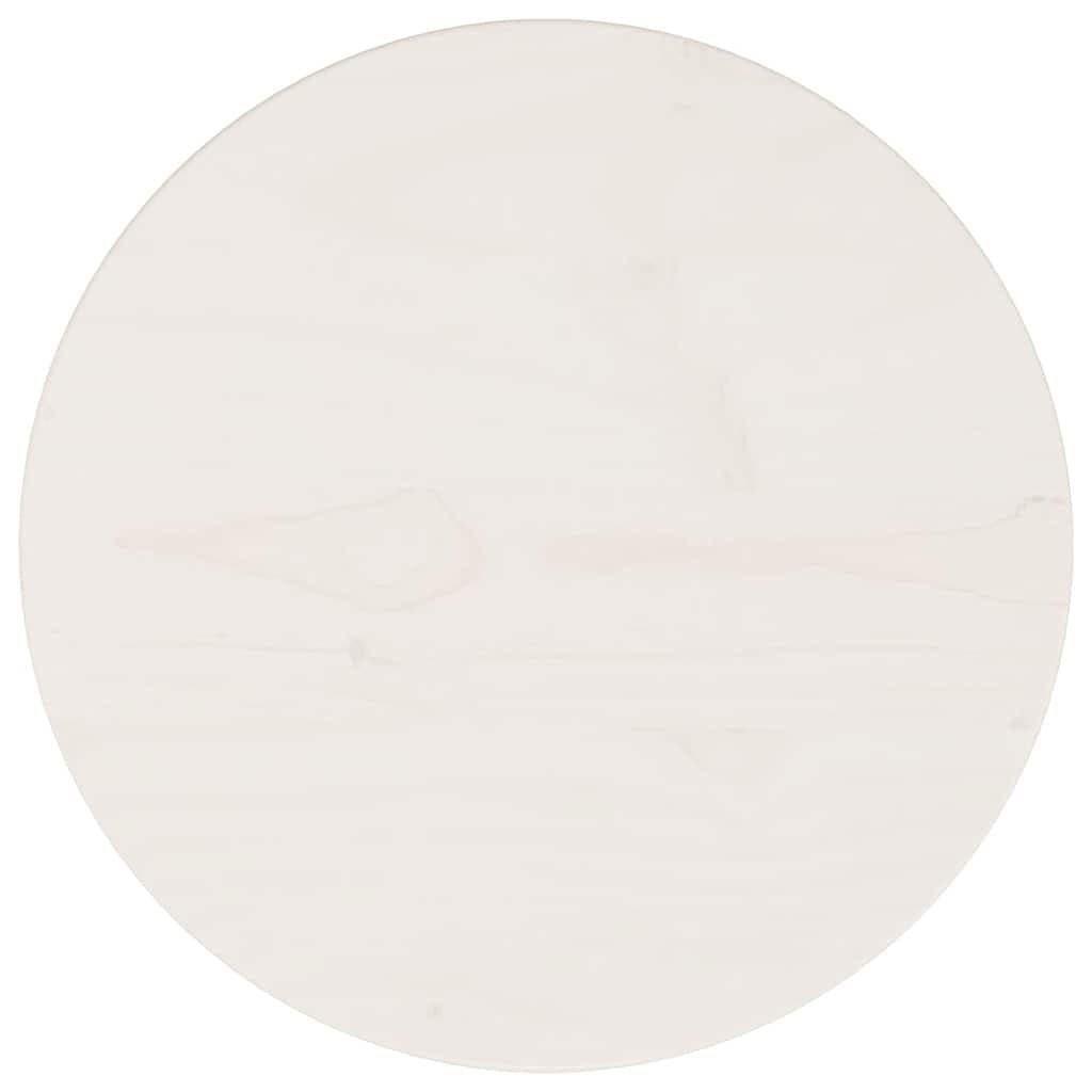 vidaXL Tampo de mesa pinho maciço Ø30x2,5 cm branco