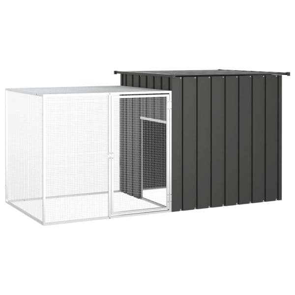 Galinheiro 200x91x100 cm Aço Galvanizado Antracite - 171544