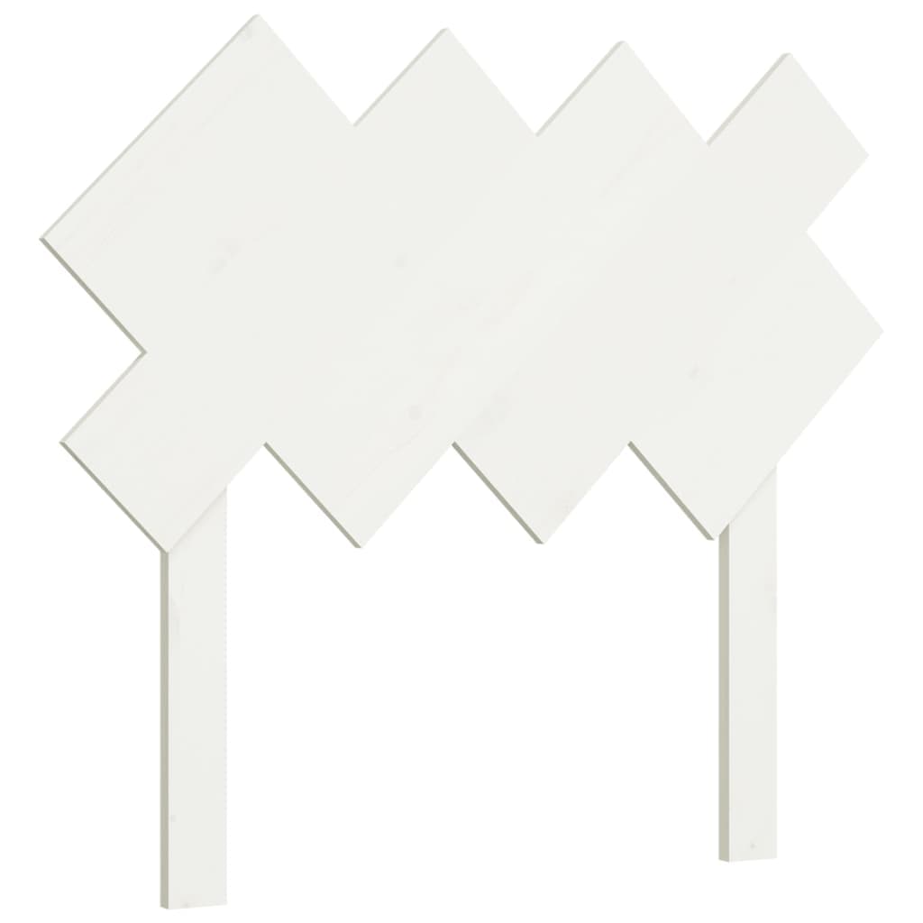vidaXL Cabeceira de cama 92x3x81 cm pinho maciço branco