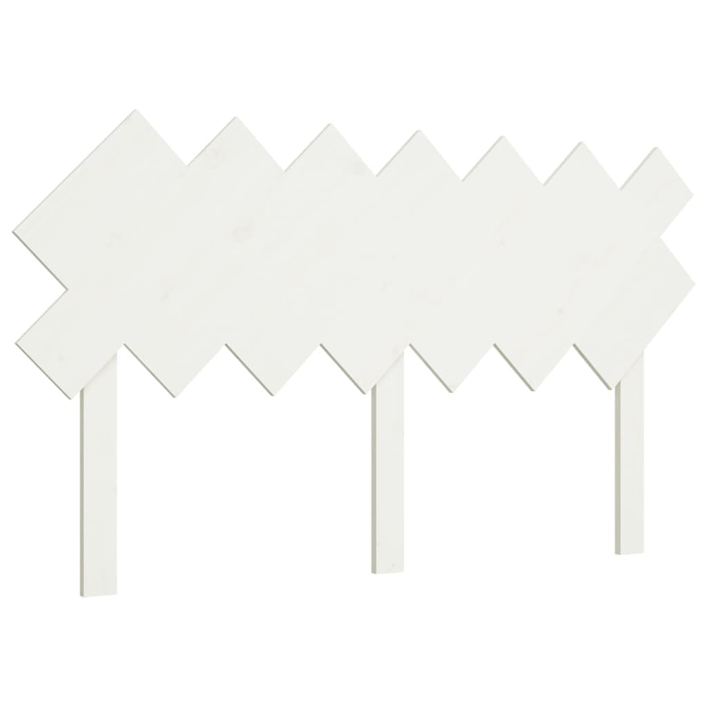 vidaXL Cabeceira de cama 141x3x80,5 cm pinho maciço branco