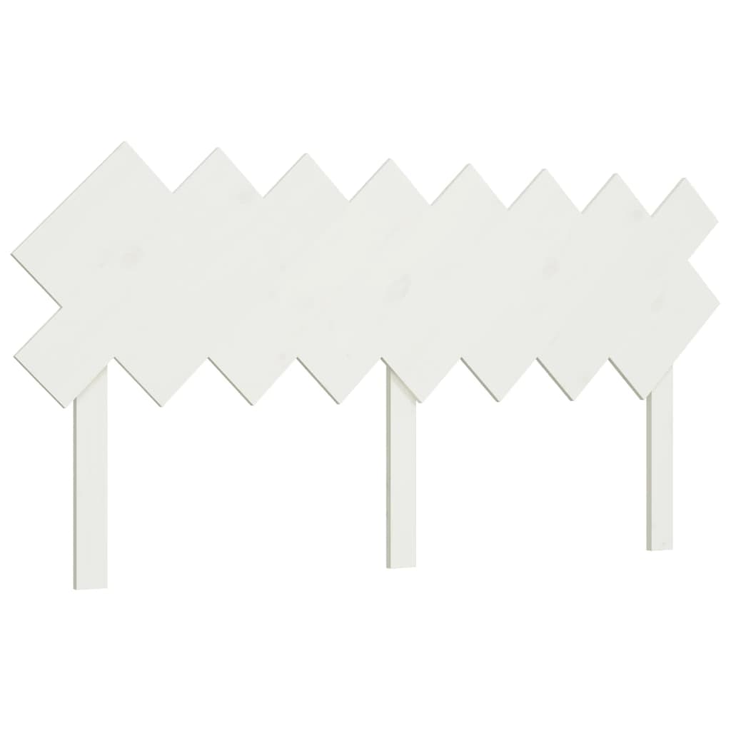vidaXL Cabeceira de cama 159,5x3x80,5 cm pinho maciço branco