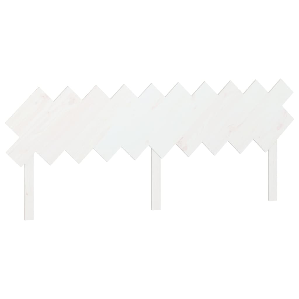 vidaXL Cabeceira de cama 196x3x80,5 cm pinho maciço branco