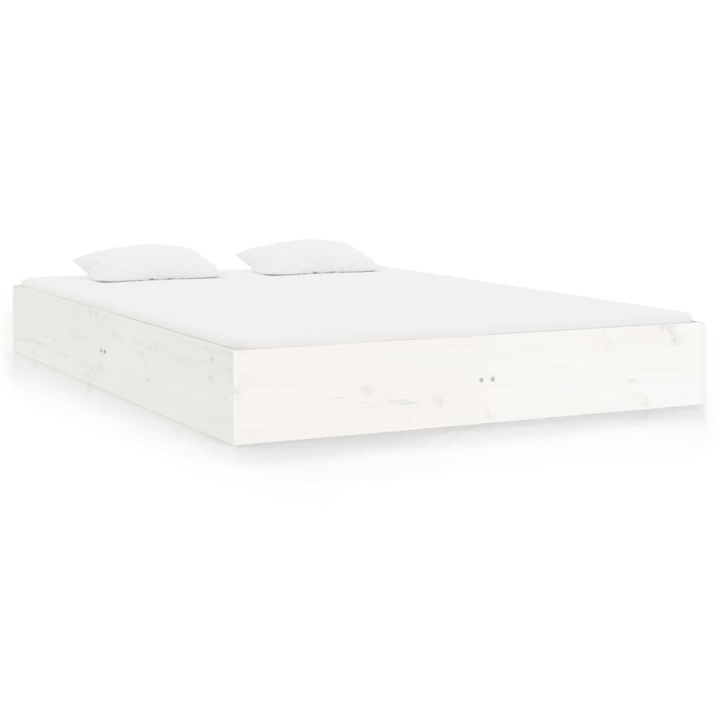 vidaXL Estrutura de cama super king pinho maciço 180x200 cm branco