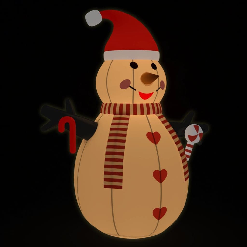 vidaXL Boneco de neve insuflável com luzes LED 460 cm