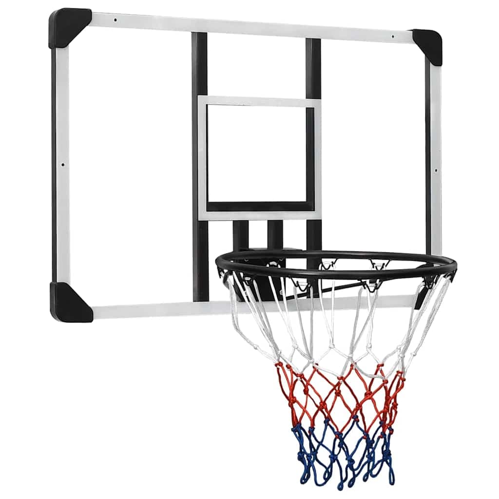vidaXL Tabela de basquetebol 90x60x2,5 cm policarbonato transparente