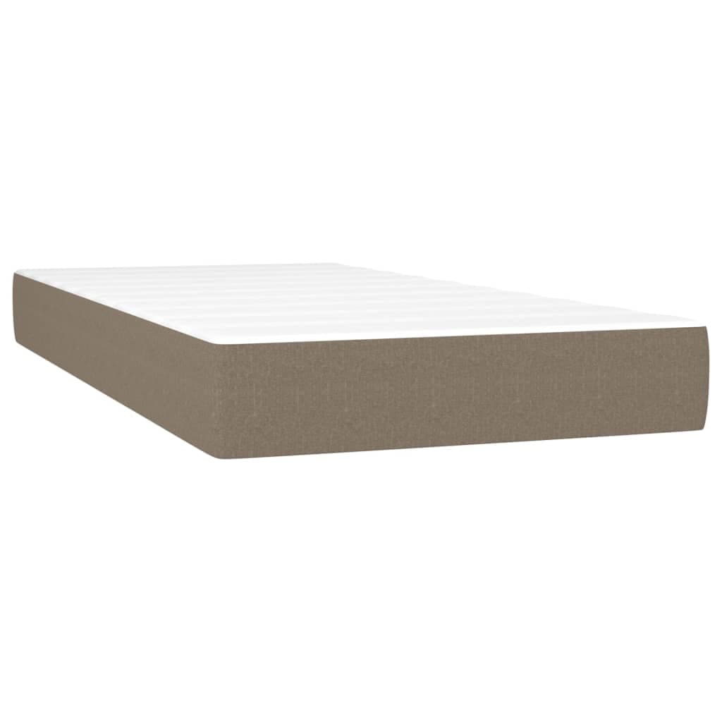 vidaXL Colchão de molas ensacadas firmeza média 90x200x20cm tecido cinza-acastanhado