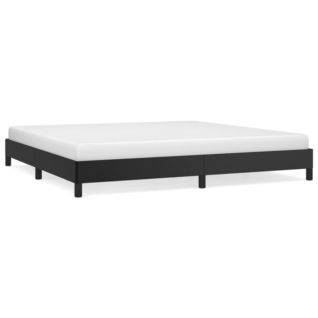 Estrutura de Cama 200x200 cm Couro Artificial Preto - 346922